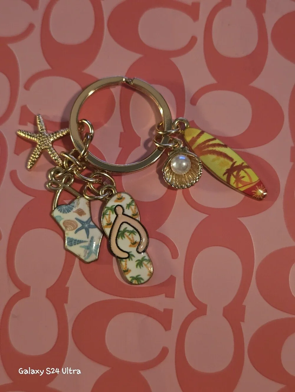 Beach Theme Bag Charm/ Keychain NEW
